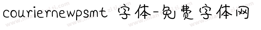 couriernewpsmt 字体字体转换